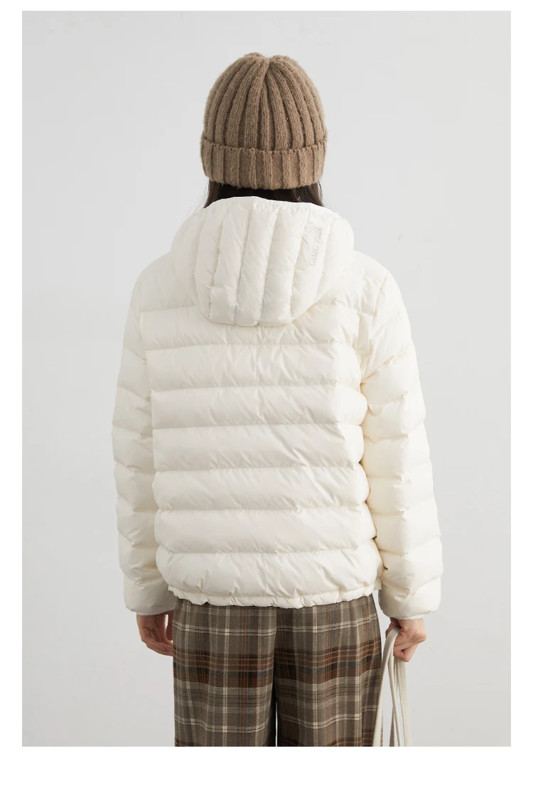 CHIC VEN Women Lightweight Down Coats Solid Loose Casual New Hooded Slim Girl Down Jacket 90 White Duck Down Autumn Winter 2025