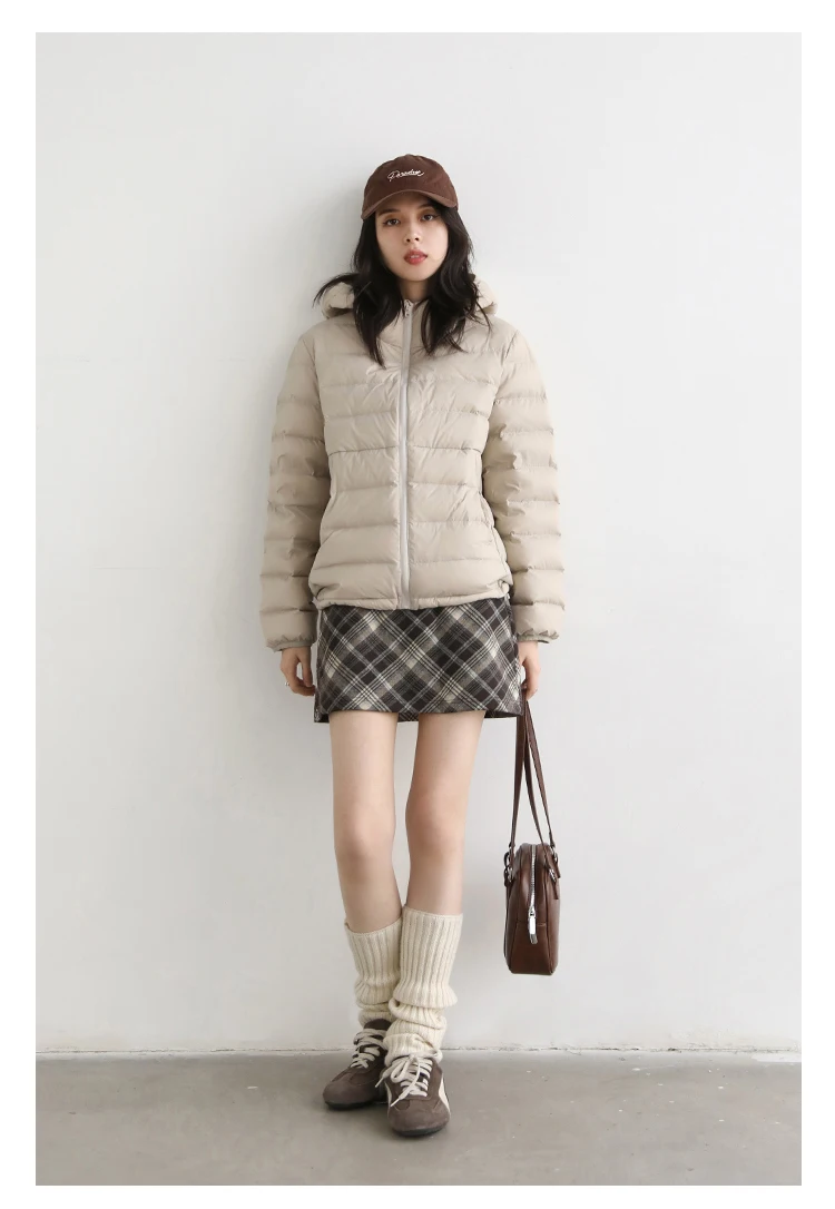 CHIC VEN Women Lightweight Down Coats Solid Loose Casual New Hooded Slim Girl Down Jacket 90 White Duck Down Autumn Winter 2025