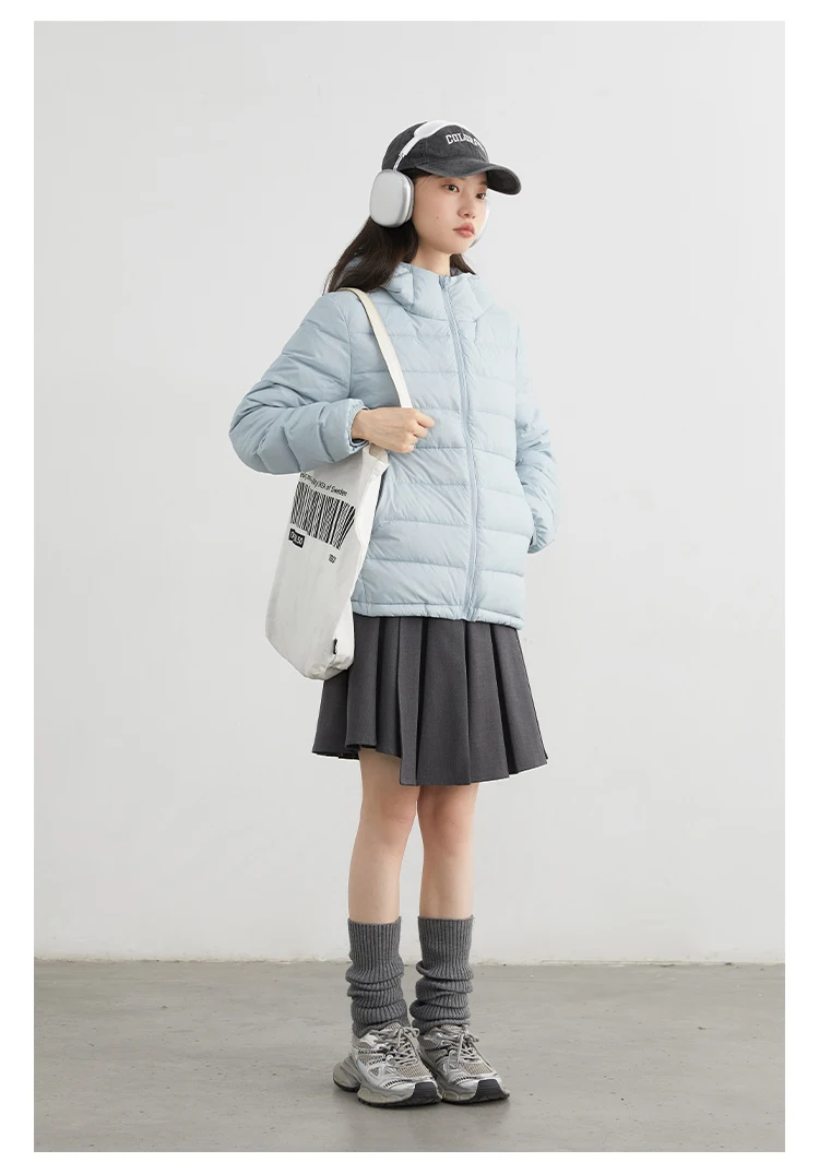CHIC VEN Women Lightweight Down Coats Solid Loose Casual New Hooded Slim Girl Down Jacket 90 White Duck Down Autumn Winter 2025