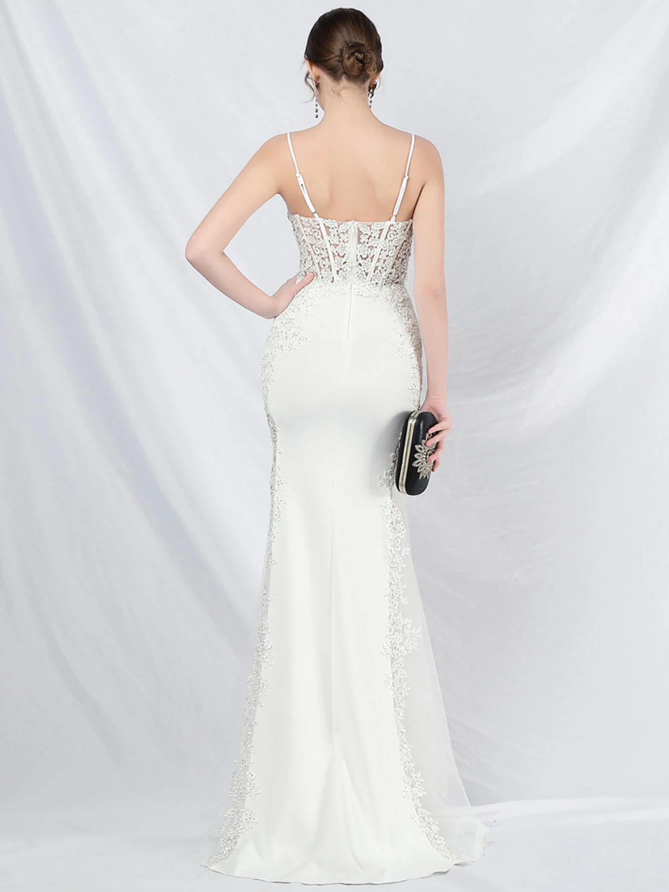 Sexy See Through Lace Maxi Summer Dress Women Elegant Luxury Mesh Bridesmaid Evening Dresses Birthday Prom Long Dresses Vestido