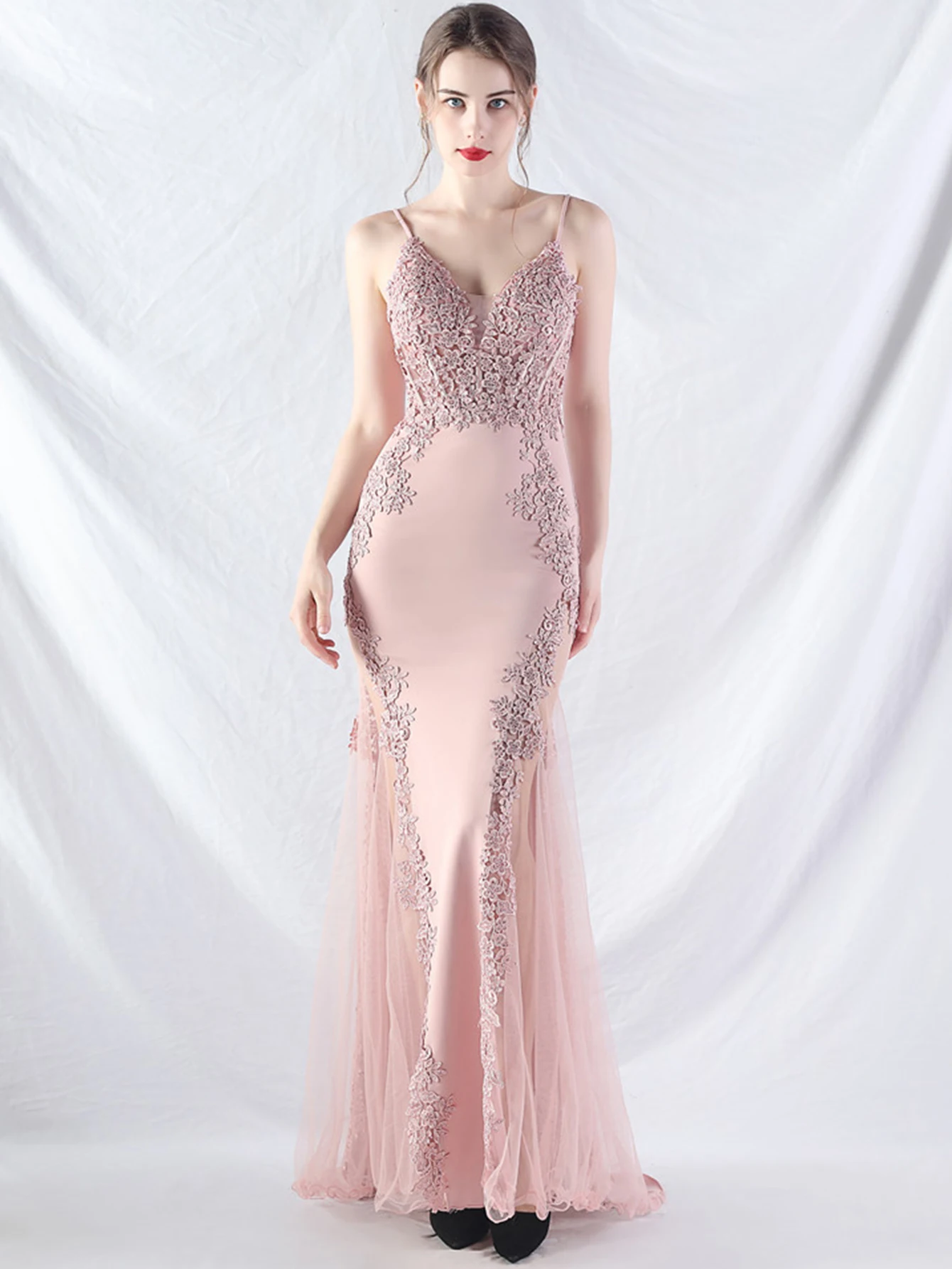 Sexy See Through Lace Maxi Summer Dress Women Elegant Luxury Mesh Bridesmaid Evening Dresses Birthday Prom Long Dresses Vestido