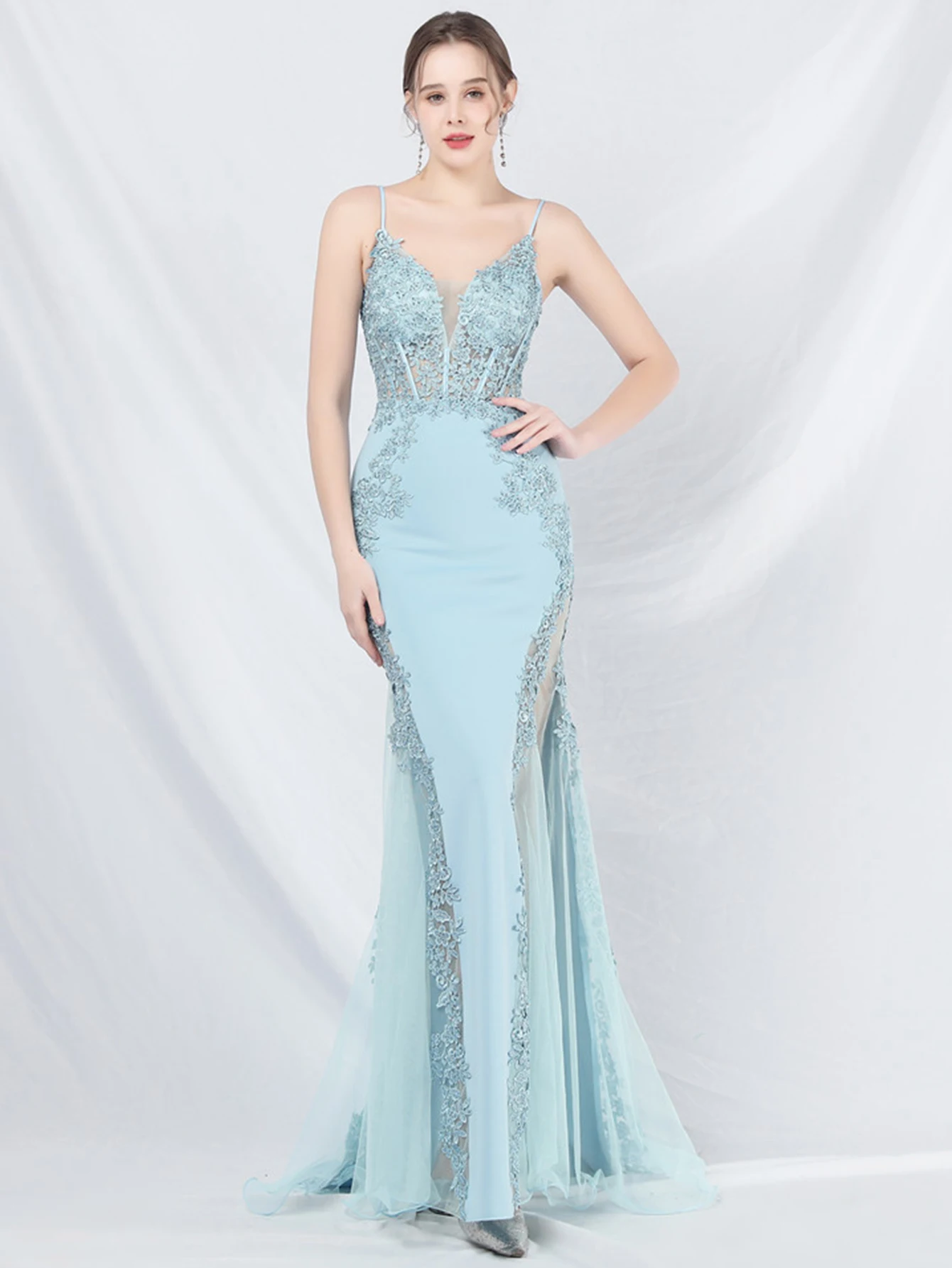 Sexy See Through Lace Maxi Summer Dress Women Elegant Luxury Mesh Bridesmaid Evening Dresses Birthday Prom Long Dresses Vestido