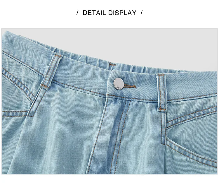 Semir Womens Skirt 2026 Cool Feeling A Line Pleated Denim Slim Fit Casual Versatile Soft