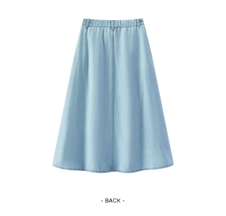 Semir Womens Skirt 2026 Cool Feeling A Line Pleated Denim Slim Fit Casual Versatile Soft