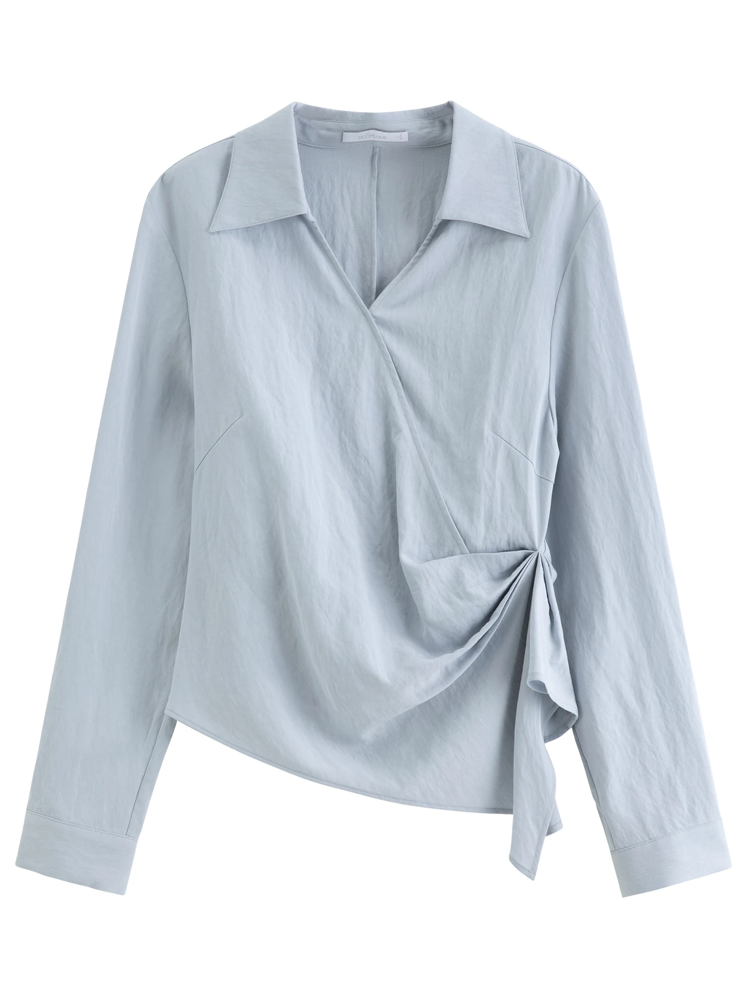 DUSHU 2026 Spring Women's Two Piece Set Design Shirt & High Waist Skirt Co-ord, Office Chic Minimalist Suit for Capsule Wardrobe