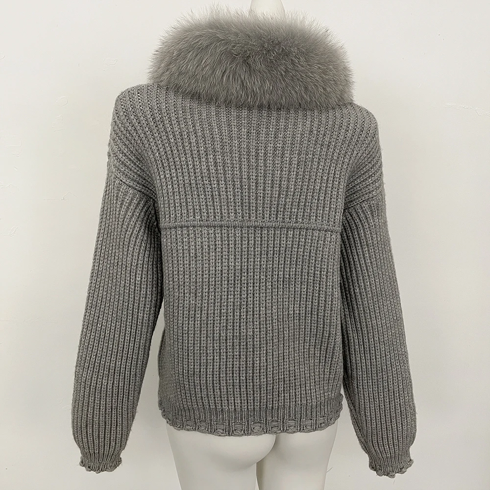 Reality Fur Pullovers Women's Sweater Women Trends 2025 Cardigan Femmes Blouse Autumn New Women's Clothing Women Winter Clothes