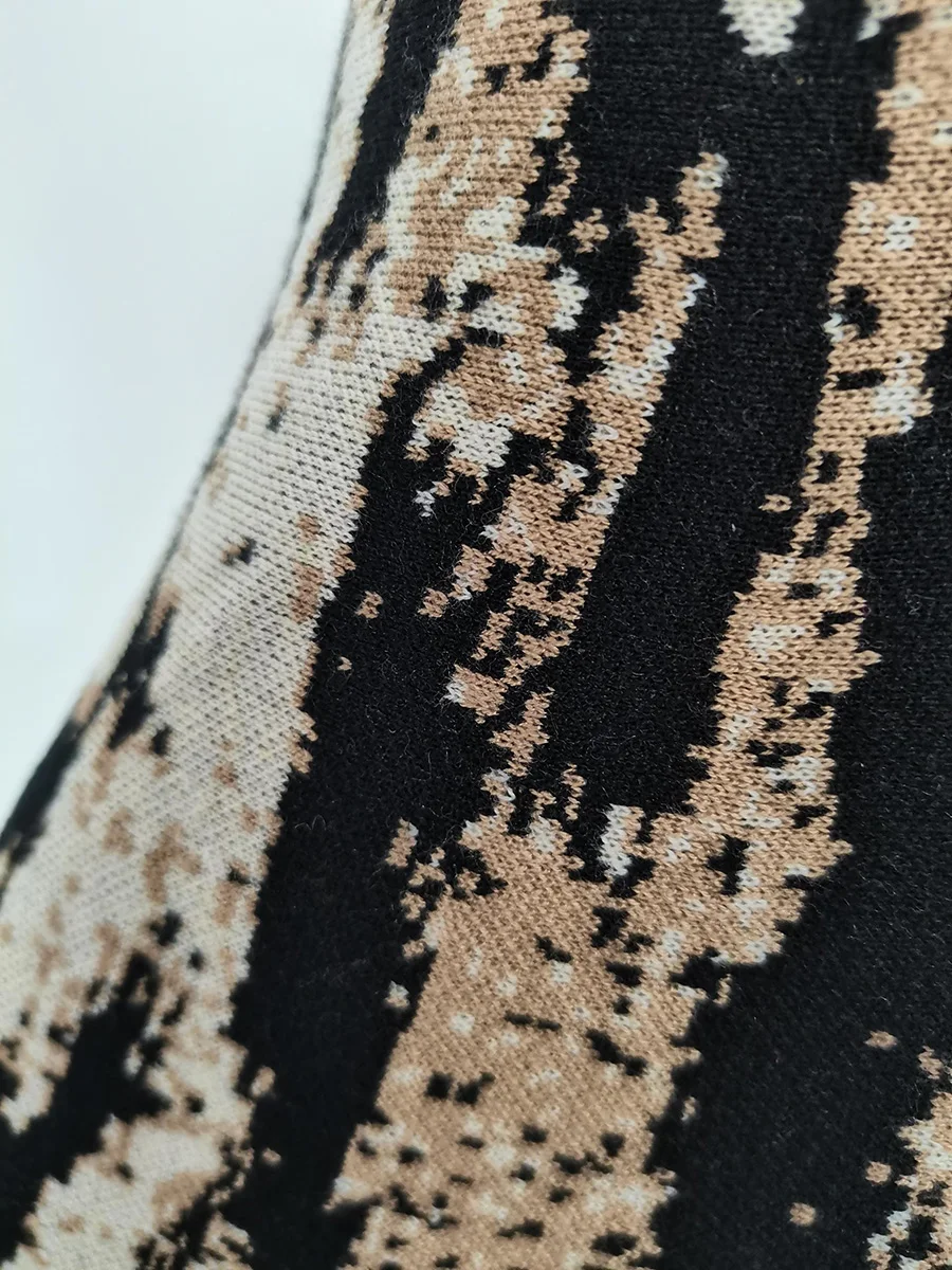 TWOTWINSTYLE Leopard Slimming Fashion Dresses for Women Round Neck Short Sleeves High Waist Casual Mini Dress Female Clothing