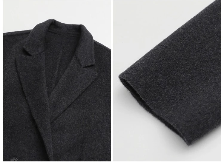 CHIC VEN New Women Woolen Coat Loose Solid Mid-length Double-sided Oversized Office Ladies Jackets Outerwear Autumn Winter 2026