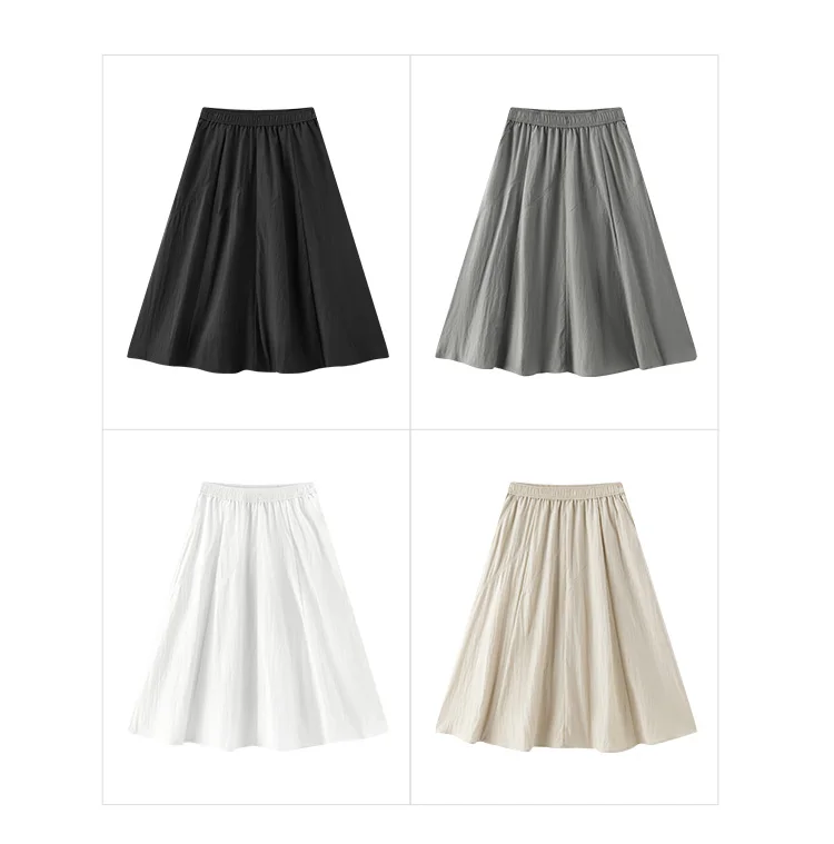 Semir Womens Skirt 2026 Elastic Waist Draped Split A Line Tops Loose Casual Style Soft Elegant Comfortable Daily Wear