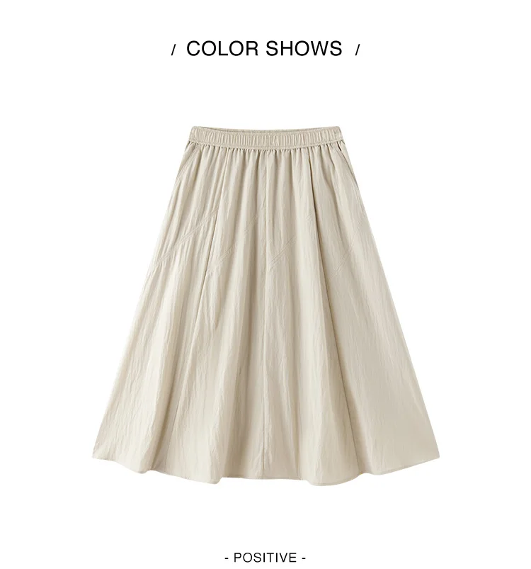 Semir Womens Skirt 2026 Elastic Waist Draped Split A Line Tops Loose Casual Style Soft Elegant Comfortable Daily Wear