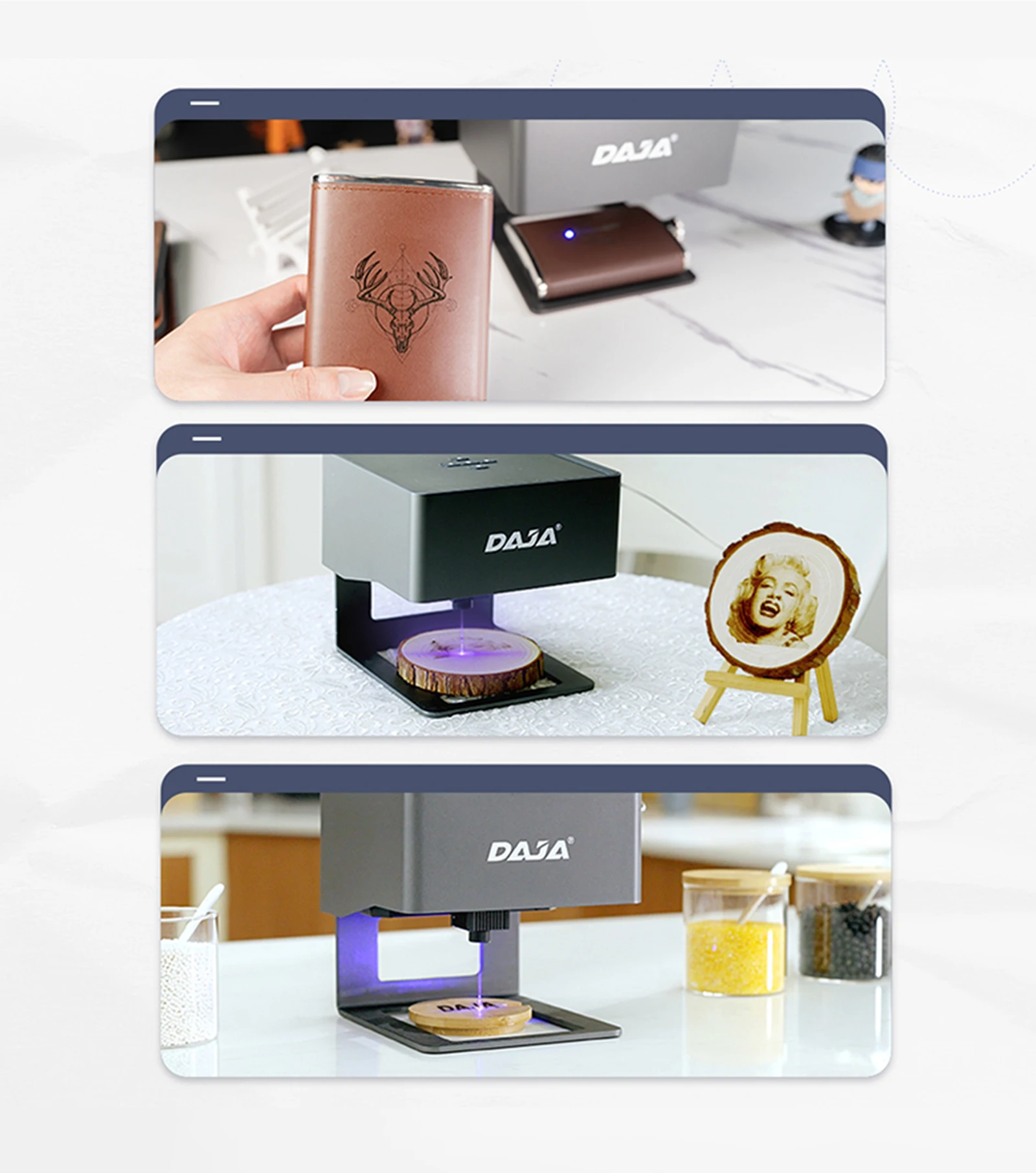 DAJA Laser Engraver CNC Diy DJ6 Laser Engraving Machine 3000mw Fast Mini Logo Mark Printer Cutter Woodworking Wood Plastic