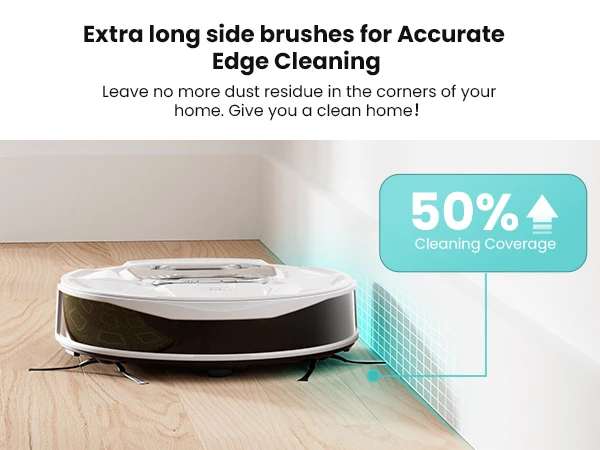 Lefant M320 6000Pa Powerful Suction Robot Vacuum Cleaner with Mop ,210 Mins Runtime,800ML Visible Dustbin,Carpet Detection