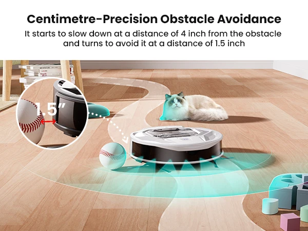 Lefant M320 6000Pa Powerful Suction Robot Vacuum Cleaner with Mop ,210 Mins Runtime,800ML Visible Dustbin,Carpet Detection