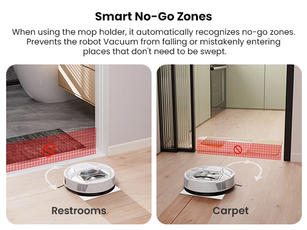 Lefant M320 6000Pa Powerful Suction Robot Vacuum Cleaner with Mop ,210 Mins Runtime,800ML Visible Dustbin,Carpet Detection