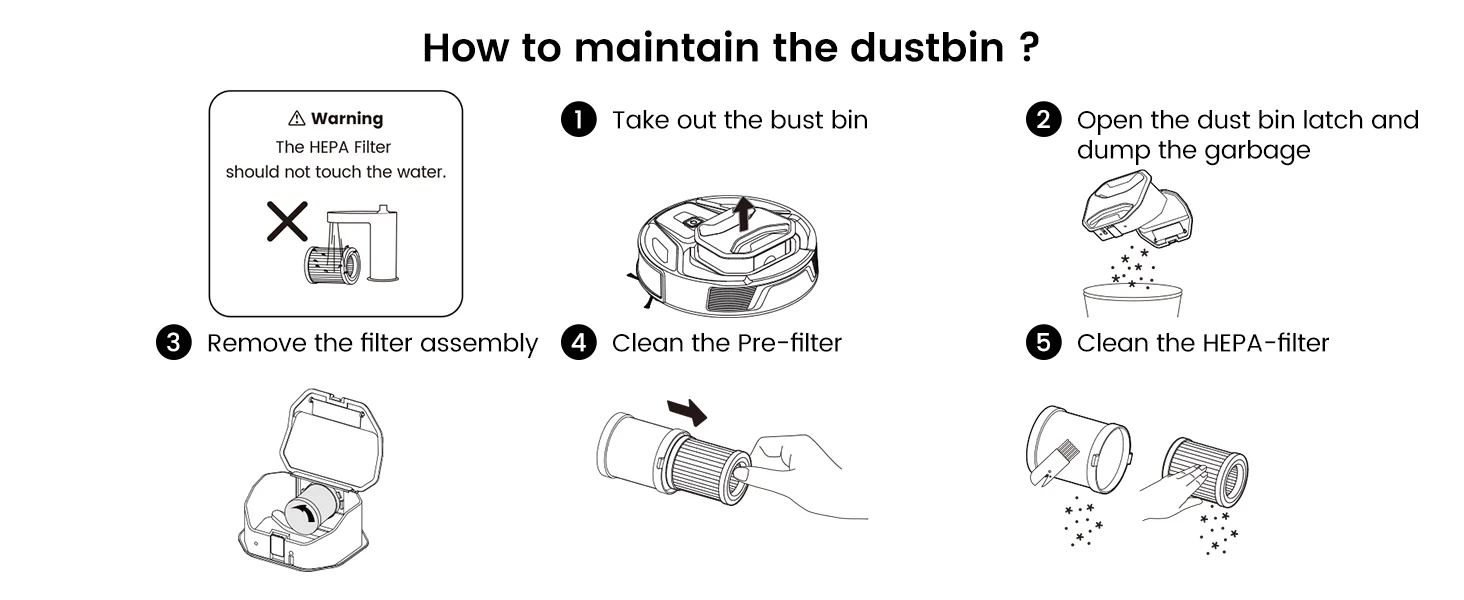 Lefant M320 6000Pa Powerful Suction Robot Vacuum Cleaner with Mop ,210 Mins Runtime,800ML Visible Dustbin,Carpet Detection