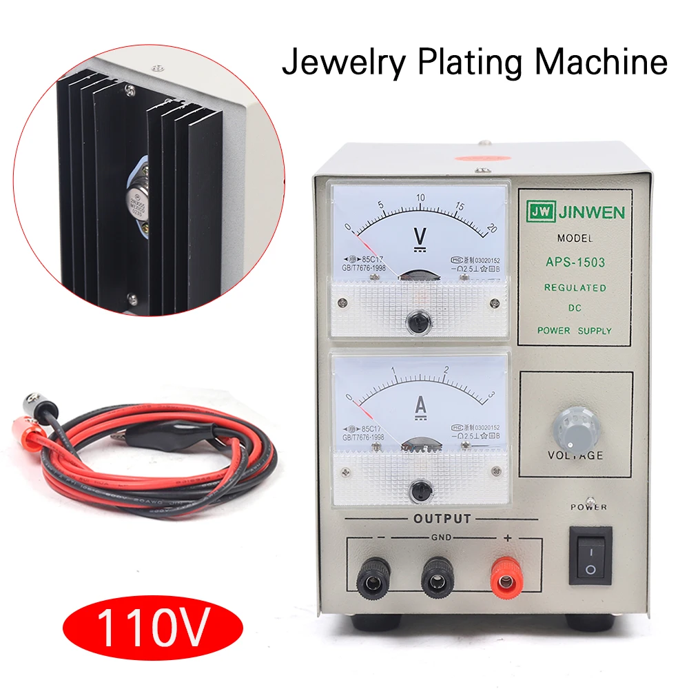 Jewelry Craft Kit Gold Plating Machine Jewelry Plater Electroplating Kit Automatic Voltage Regulation Overcurrent Protection
