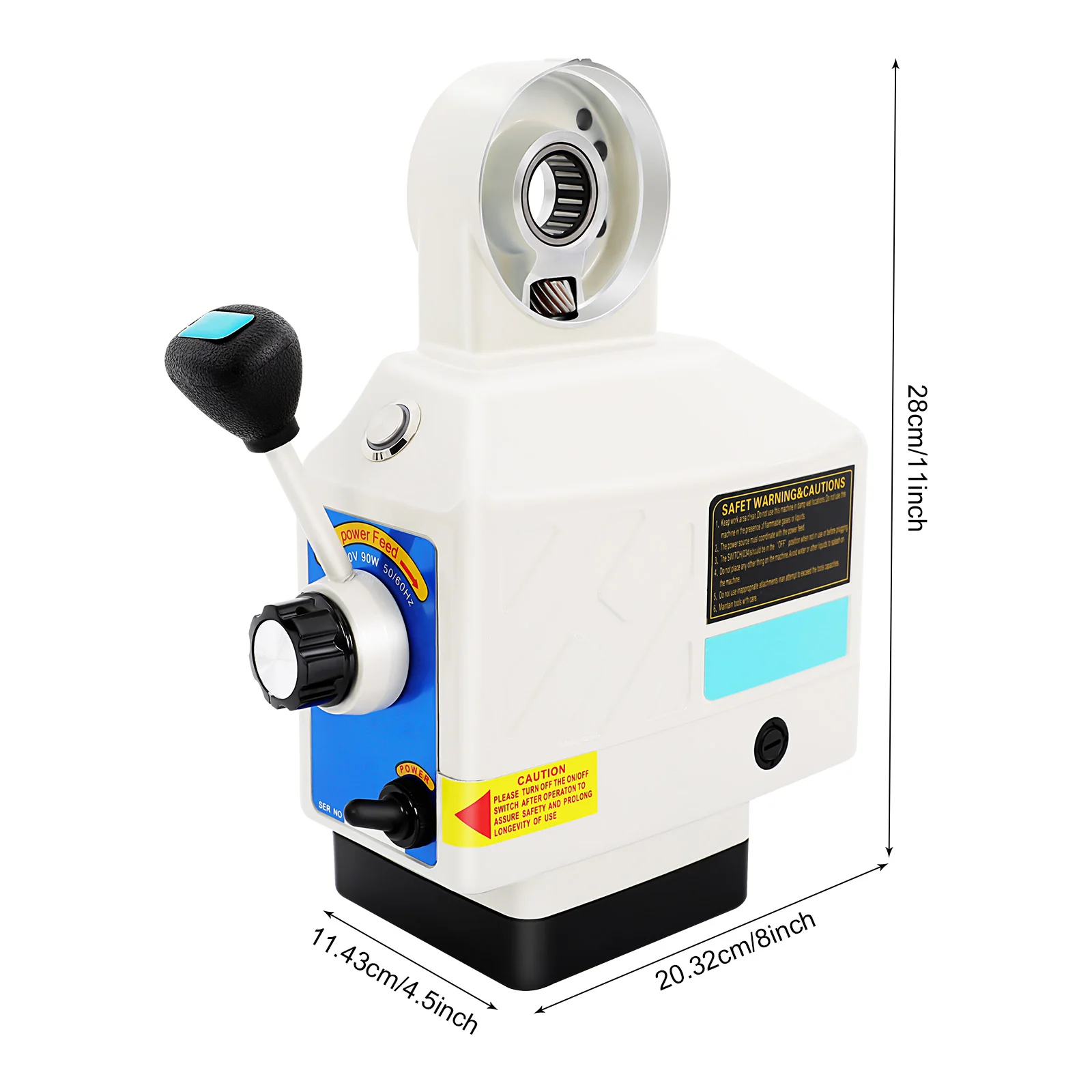 Power Feed For Milling Machine,220V Portable Adjustable Speed X-Axis Power Feed Drive Feed Kit,Positive And Negative Commutation