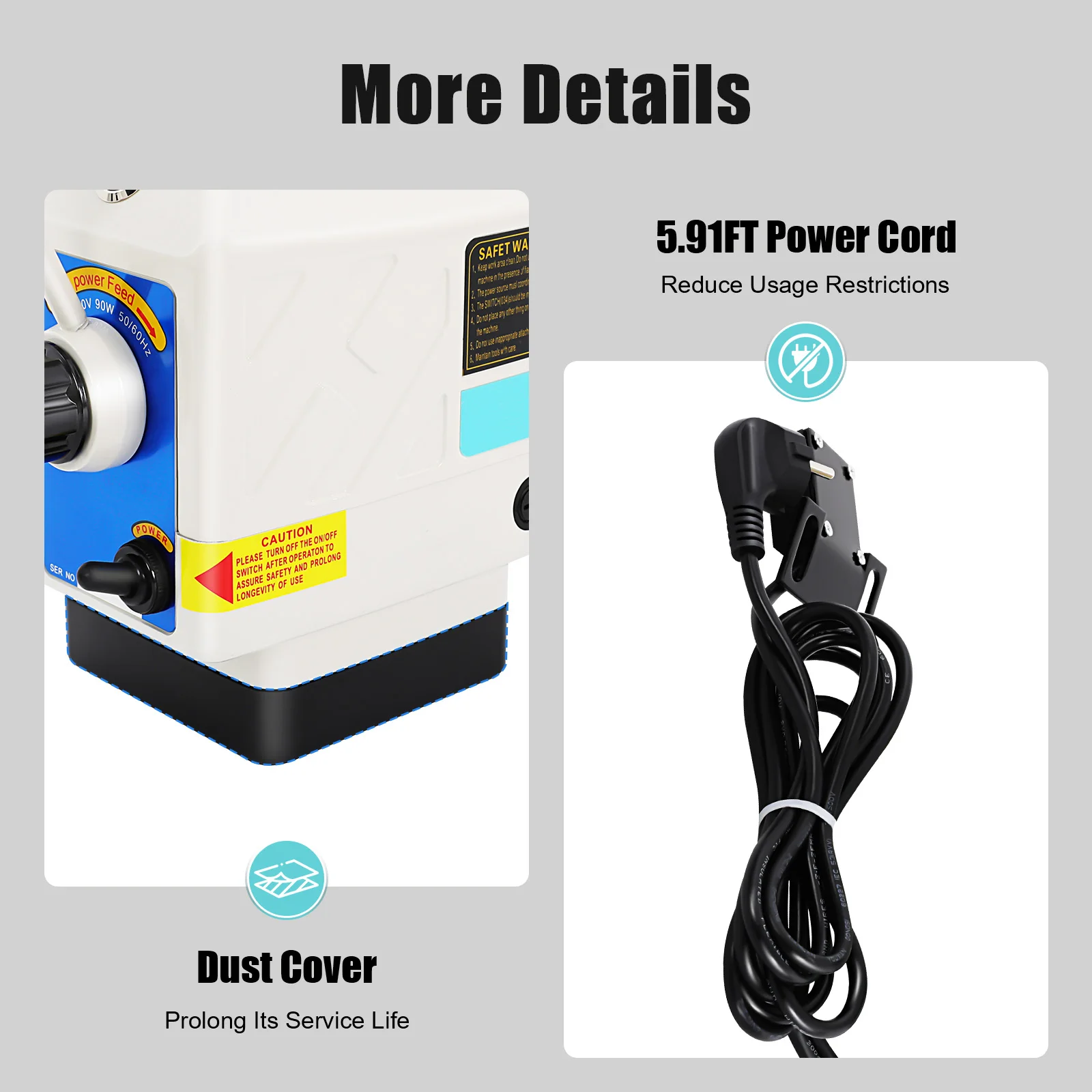 Power Feed For Milling Machine,220V Portable Adjustable Speed X-Axis Power Feed Drive Feed Kit,Positive And Negative Commutation