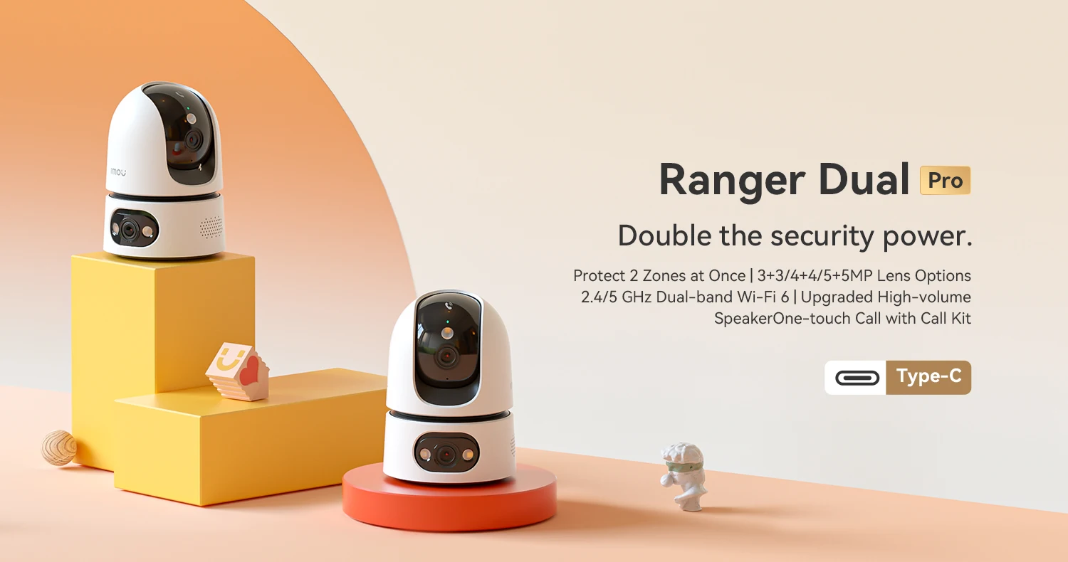 IMOU Ranger dual Pro 10MP Indoor Wifi PTZ Security Camera with One-touch Video Call AI Human & Pet Detection Two-Way Audio for Baby Monitor