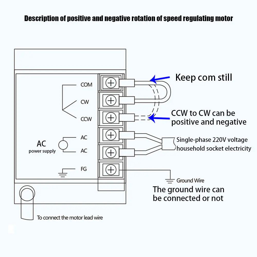 90W 220V AC 50K Gear Motor Reducer Electric Variable Speed Controller 0-27RPM