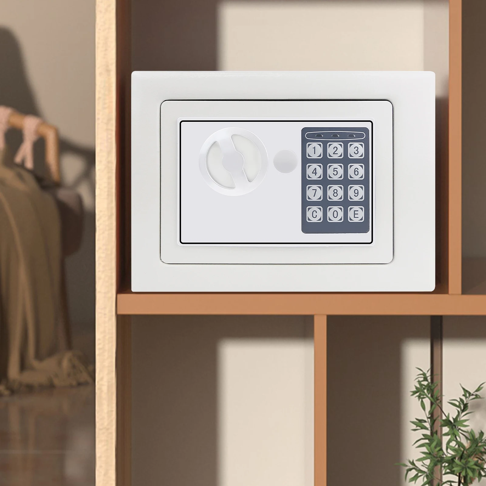 Safes for Home Fireproof Waterproof with 2 Manual Override Keys,Security Safe Cash Box with Double Digital Keypad and Key