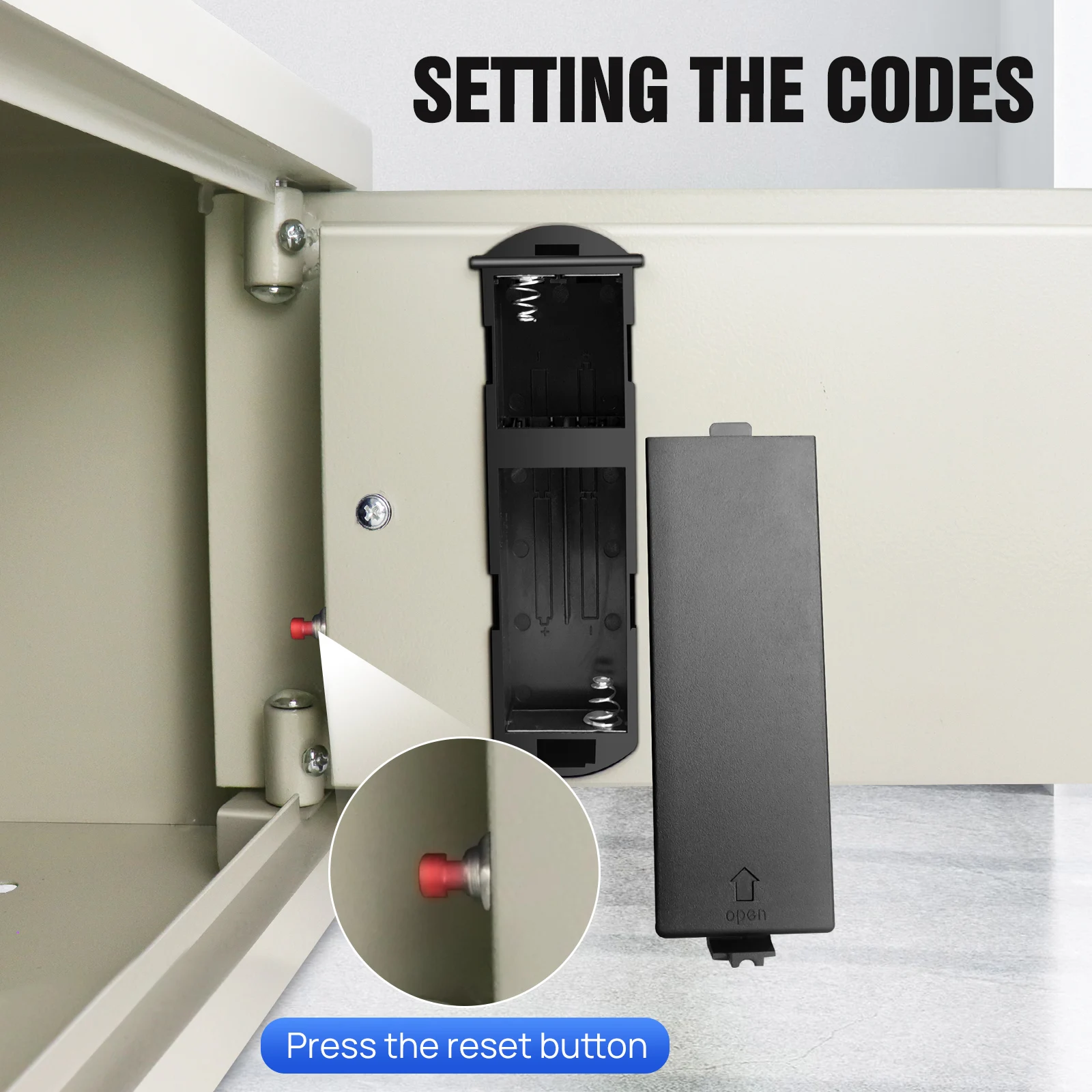 Safes for Home Fireproof Waterproof with 2 Manual Override Keys,Security Safe Cash Box with Double Digital Keypad and Key