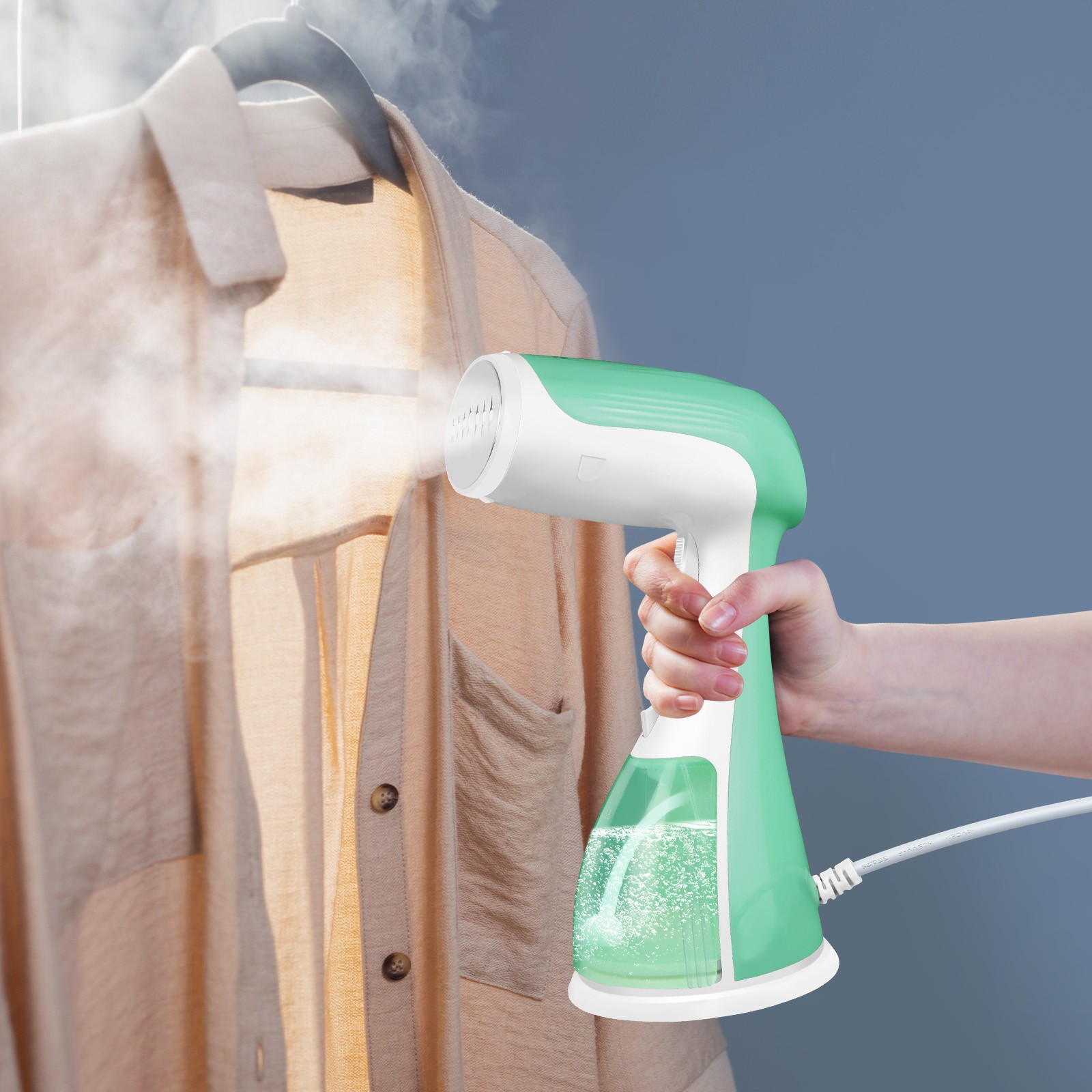 DayPlus 4800W Garment Handheld Steamer Fabric Curtain Clothes Iron Heat Travel Steam DIY,Steamer for Clothes, Home 300ML Tank