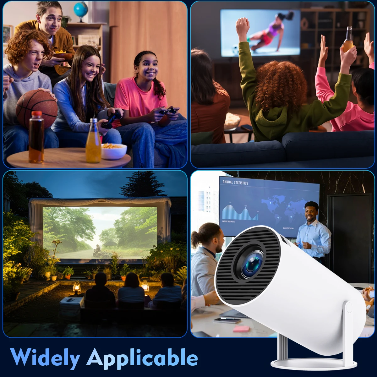 Magcubic Projector Android 14 Projector HY300 Pro Wifi6 290ANSI Projector 8K BT5.4 Home Cinema Outdoor Portable Projetor