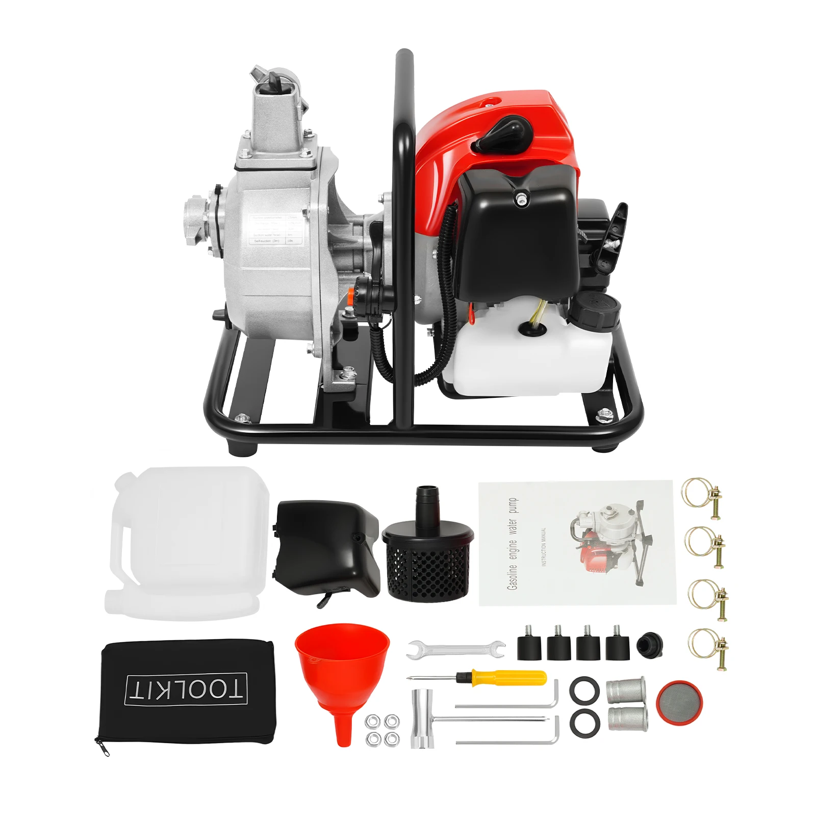 1.25KW Water Pump Anti-Rust Air-Cooled 1In Gas-Powered Power Multi-function Equipment for Firefighting and Fishpond Aquaculture