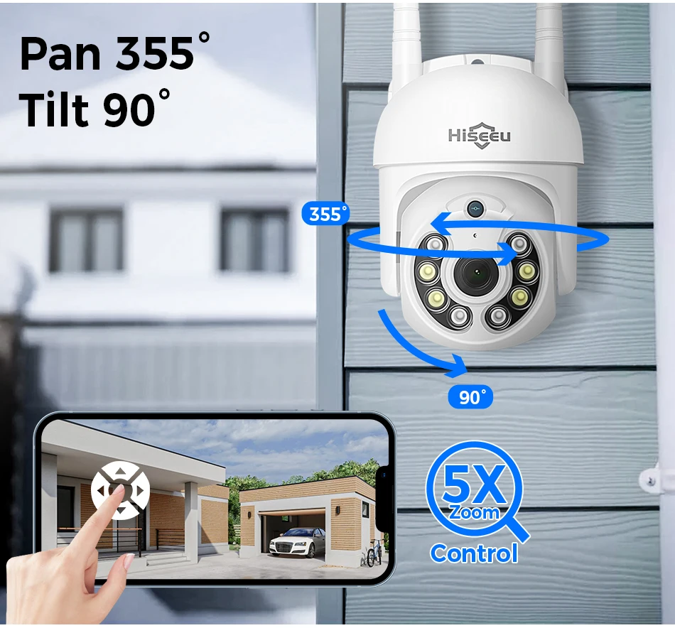 Hiseeu 3/5MP 10CH NVR with 10.1" Monitor Wireless Security Cameras Kit Outdoor Waterproof IP Camera Surveillance CCTV System Set