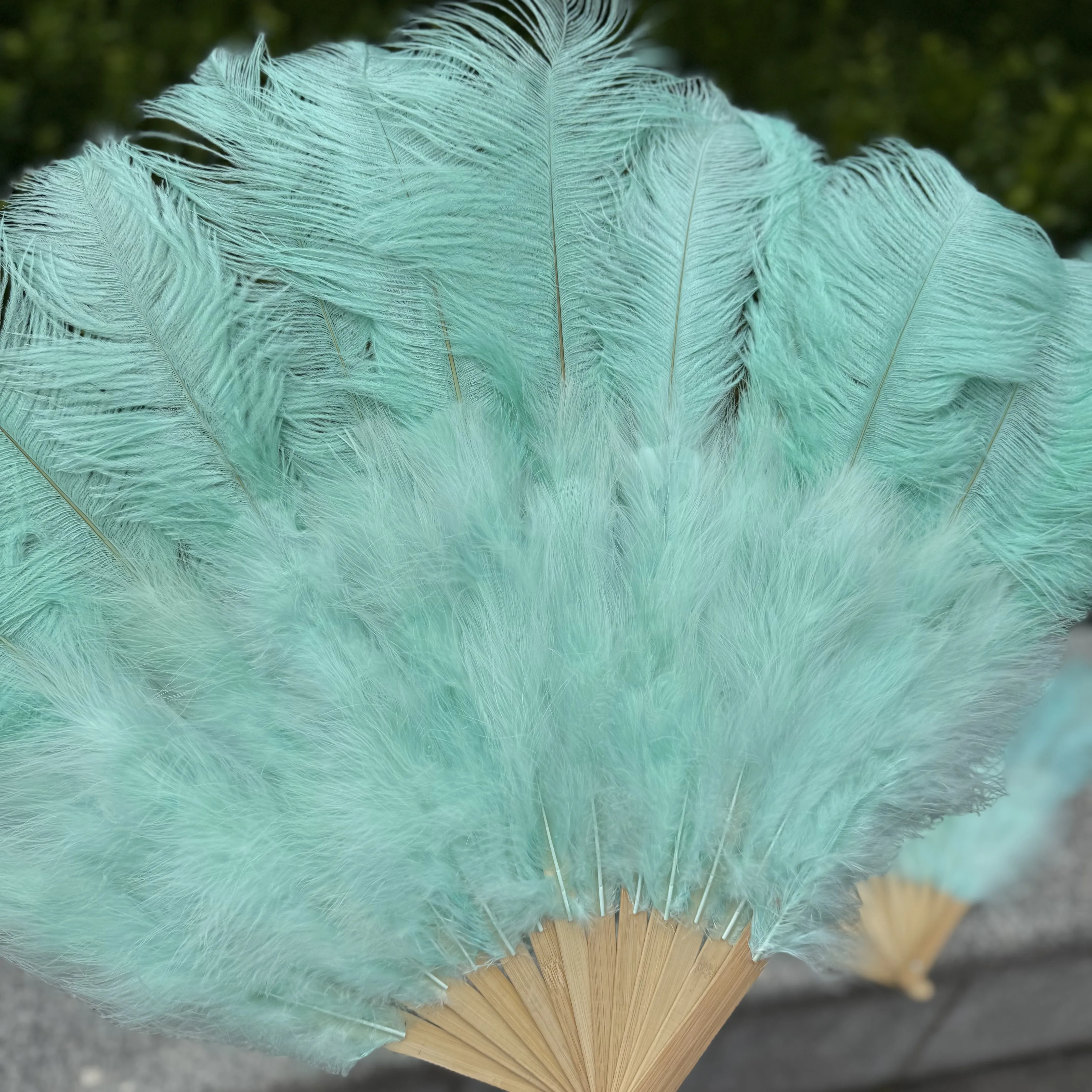 100/130Cm Big Pink Ostrich Feather Dance Fans Foldable Hand Held Plume Fan Decorate Halloween Party Belly Craft Accessories
