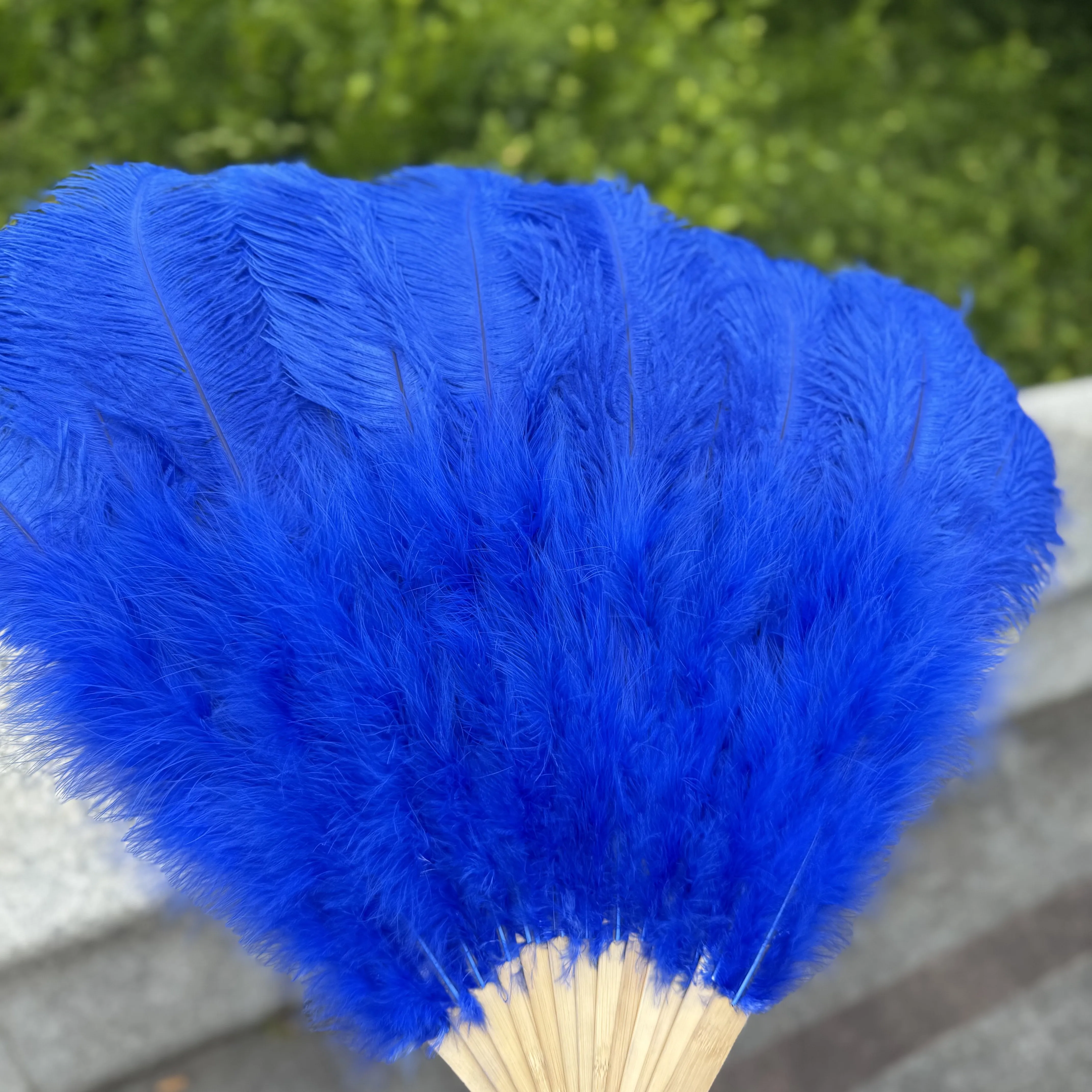 100/130Cm Big Pink Ostrich Feather Dance Fans Foldable Hand Held Plume Fan Decorate Halloween Party Belly Craft Accessories