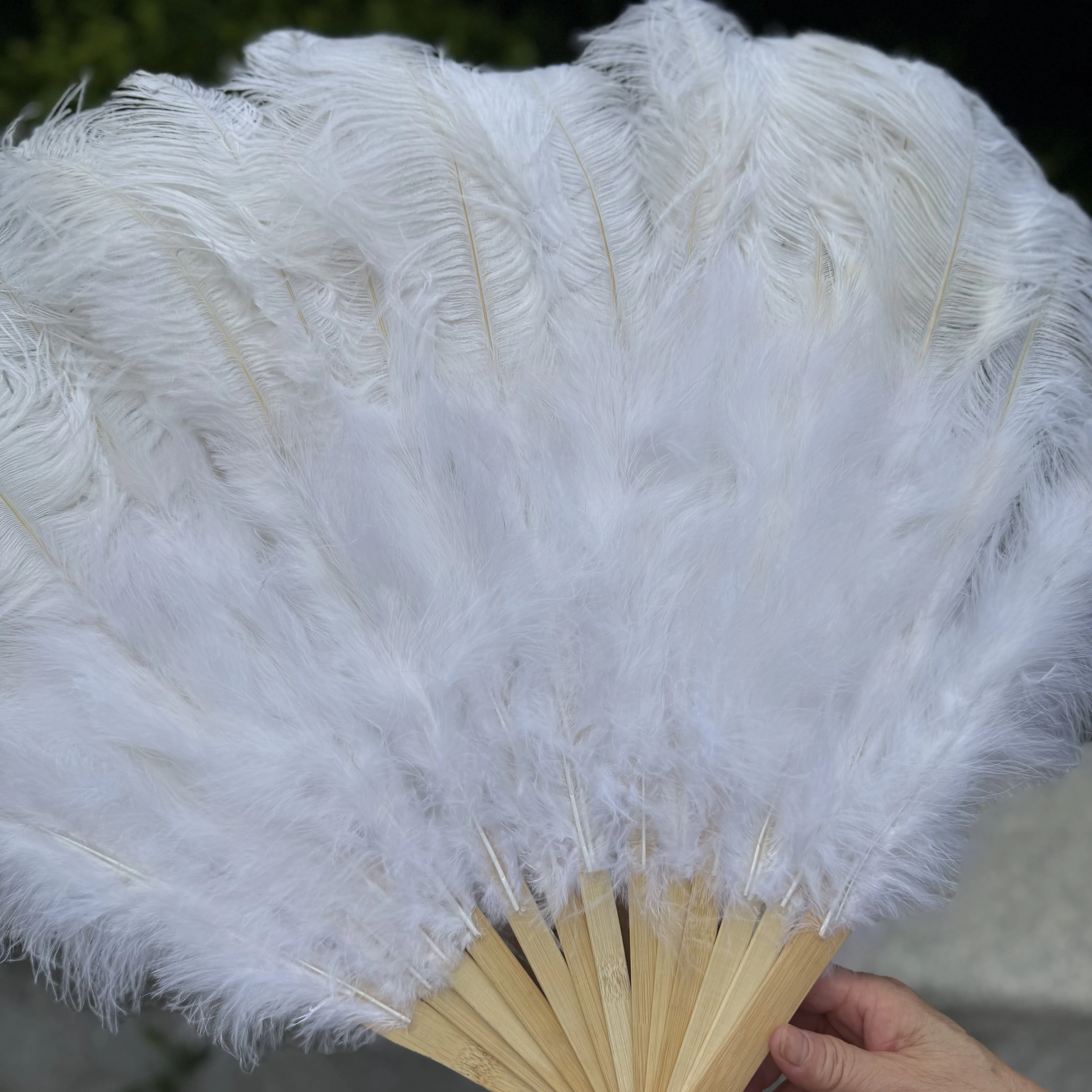 100/130Cm Big Pink Ostrich Feather Dance Fans Foldable Hand Held Plume Fan Decorate Halloween Party Belly Craft Accessories
