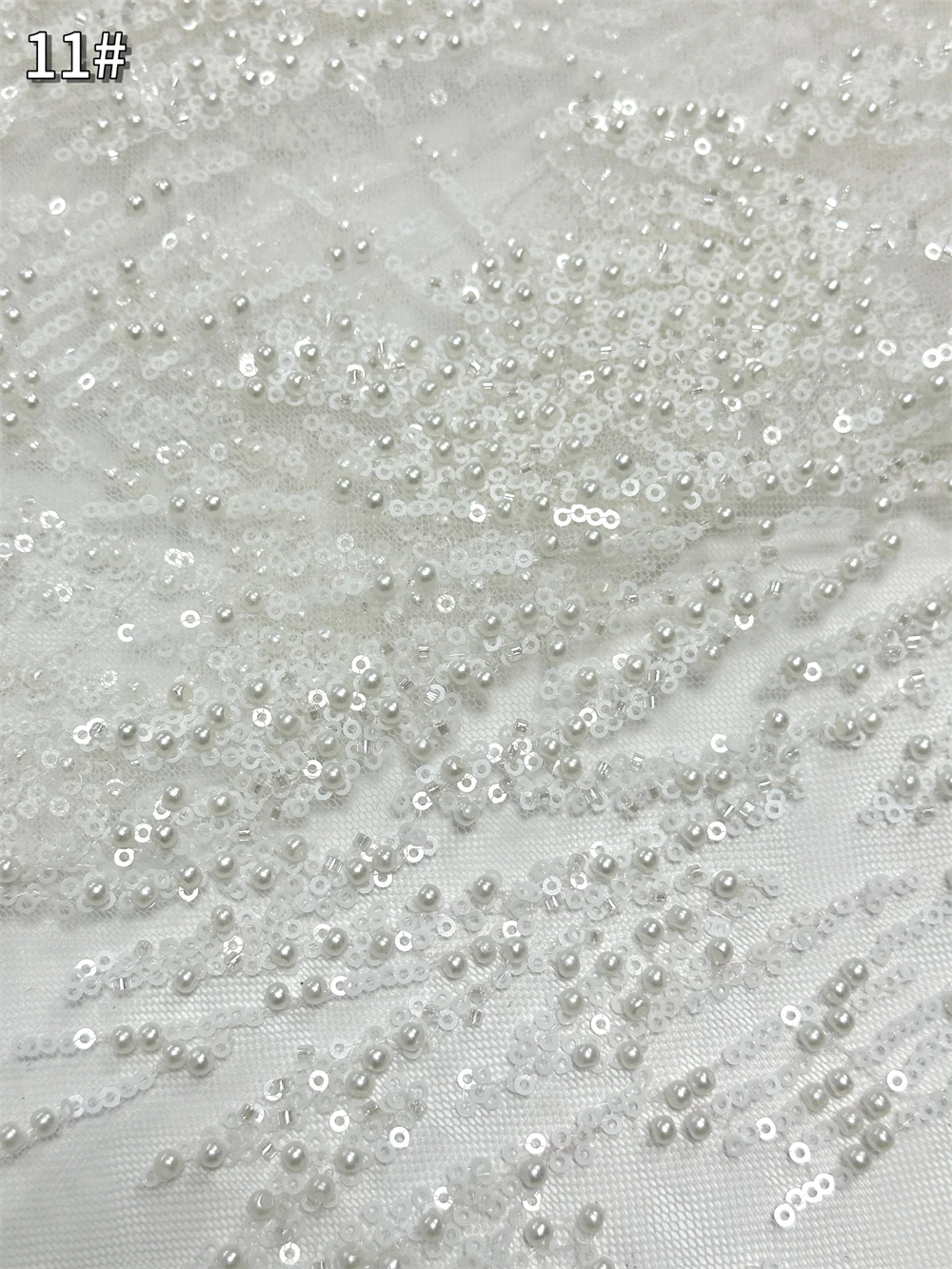 Green Sequin Lace Fabric African Fabric Lace Wedding Dress 2026 Luxury Gold Beaded Lace French Mesh Sequence for Sewing