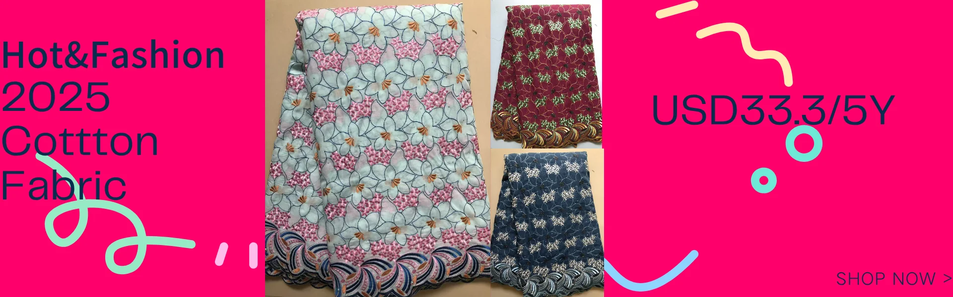 Latest African Dry Cotton Lace Fabric 2025 Hight Qualiry Swiss Voile Lace in Switzerland Lace Fabric Nigeria For Women Dress Sew