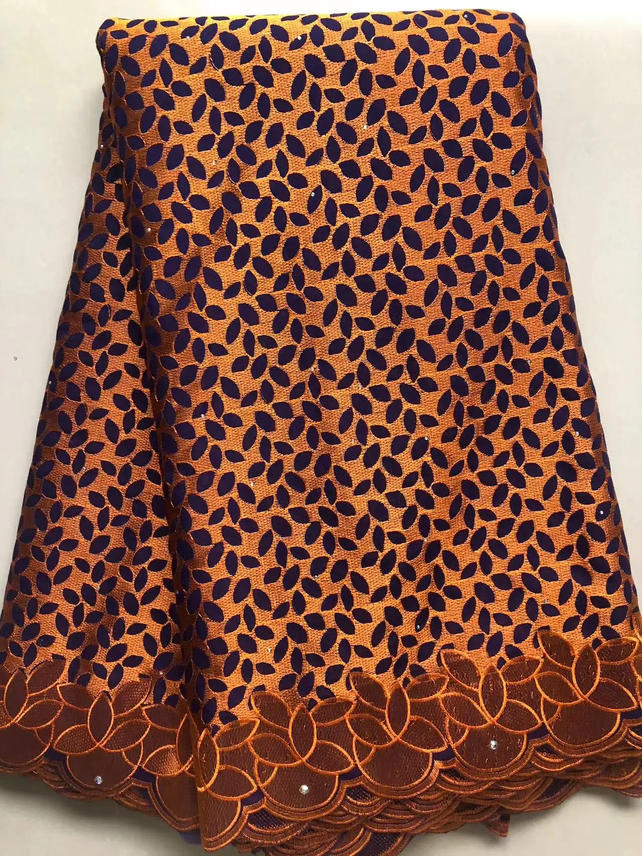 Latest African Cotton Lace Fabric With Stones 2025 High Quality Swiss Voile Lace For Nigerian Sewing Wedding Party Dresses