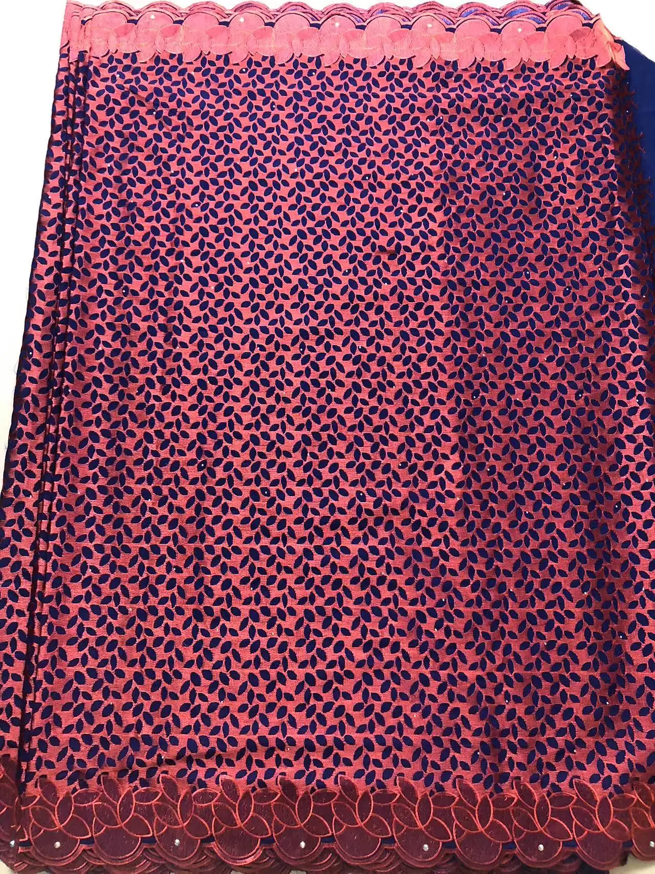 Latest African Cotton Lace Fabric With Stones 2025 High Quality Swiss Voile Lace For Nigerian Sewing Wedding Party Dresses