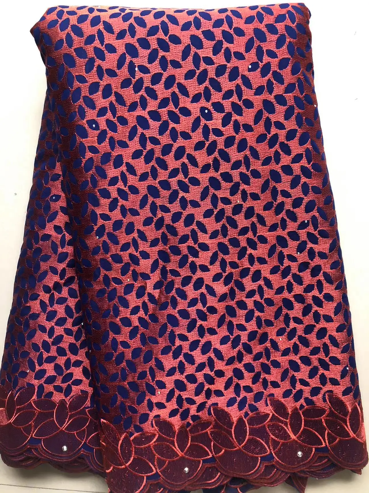 Latest African Cotton Lace Fabric With Stones 2025 High Quality Swiss Voile Lace For Nigerian Sewing Wedding Party Dresses
