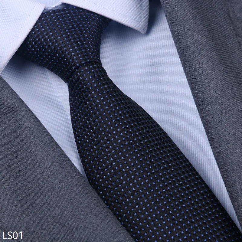 High Quality Checkered Pattern 100% Silk Tie For Men's Business Banquet 8cm Wide Handmade Knotted Shirt Accessory Silk Cravat