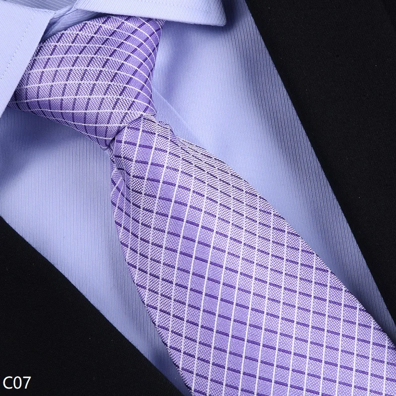 High Quality Checkered Pattern 100% Silk Tie For Men's Business Banquet 8cm Wide Handmade Knotted Shirt Accessory Silk Cravat