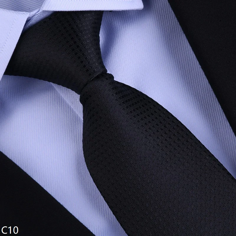 High Quality Checkered Pattern 100% Silk Tie For Men's Business Banquet 8cm Wide Handmade Knotted Shirt Accessory Silk Cravat
