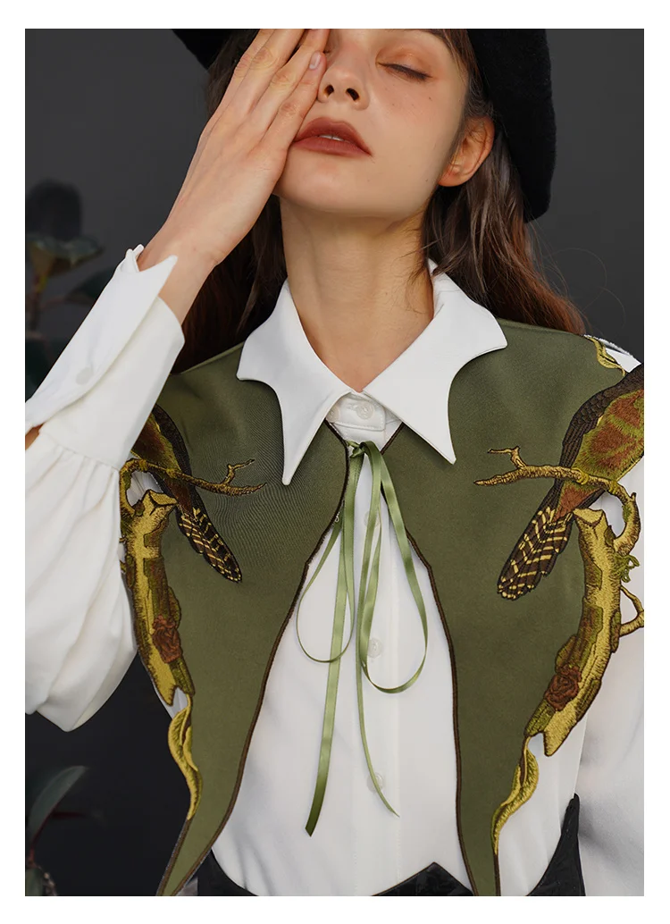 Detachable Collars for Women, Small Shawl, Embroidered Accessories, Four Seasons, Decoration, Original Design