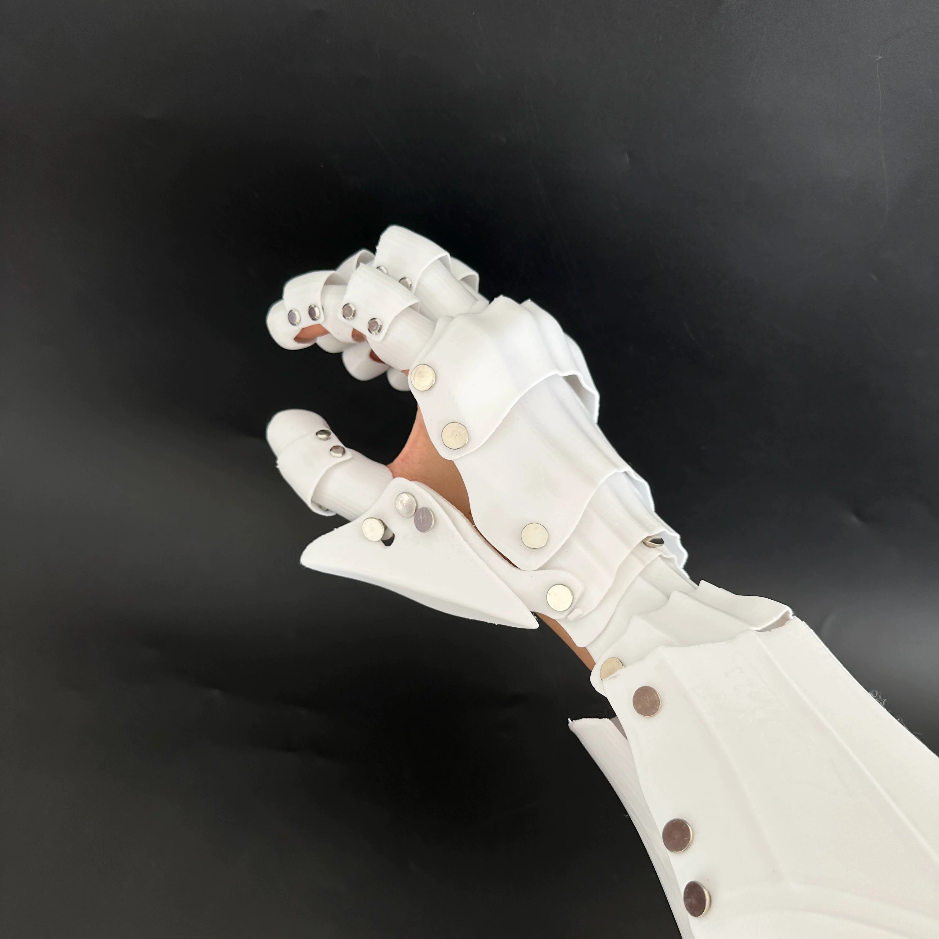 3D Printing Techwear Cyberpunk Mechanical Arm Armor Long Glove Retro Handsome Cosplay Costume Gift For Man