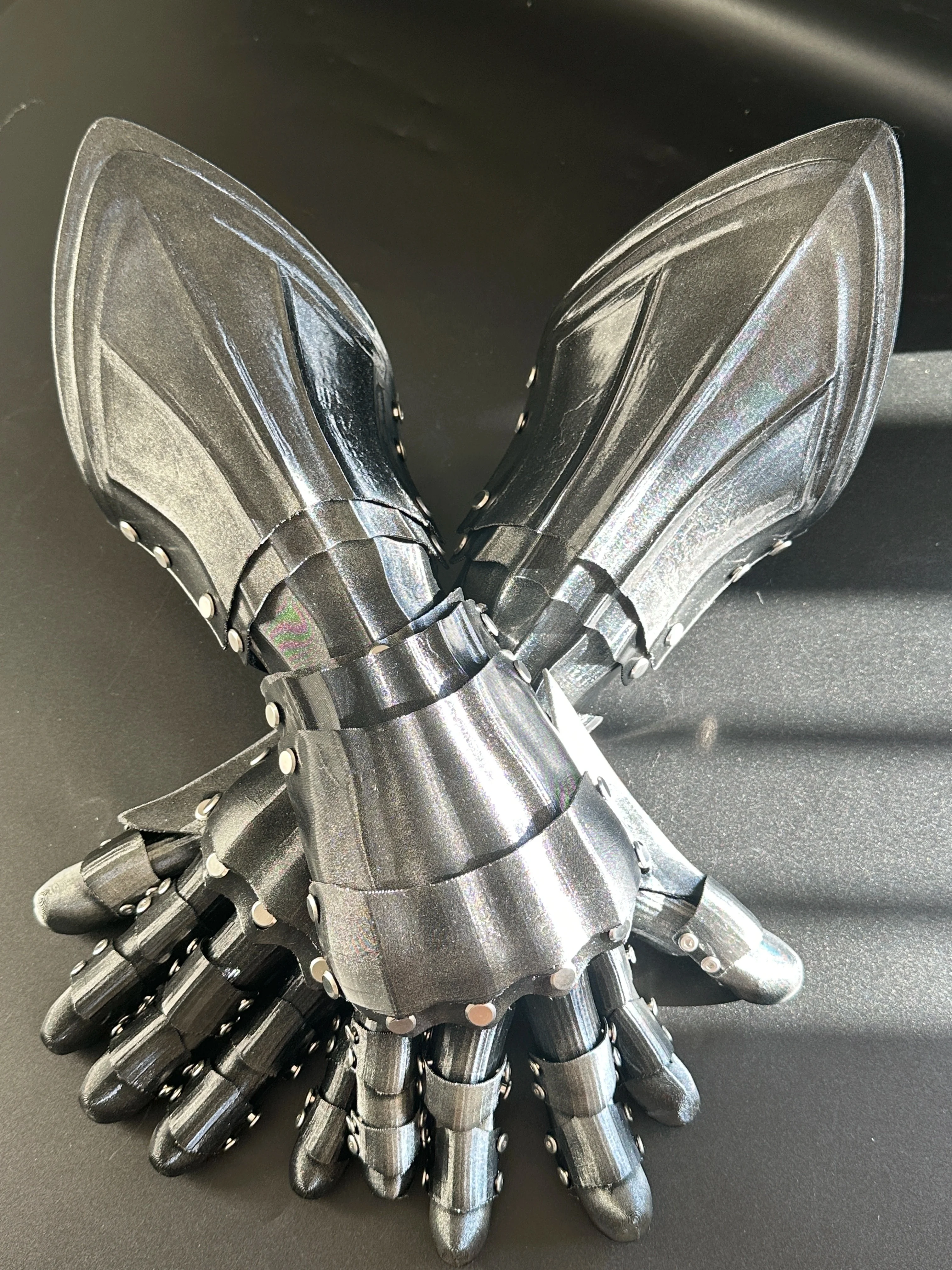 3D Printing Techwear Cyberpunk Mechanical Arm Armor Long Glove Retro Handsome Cosplay Costume Gift For Man