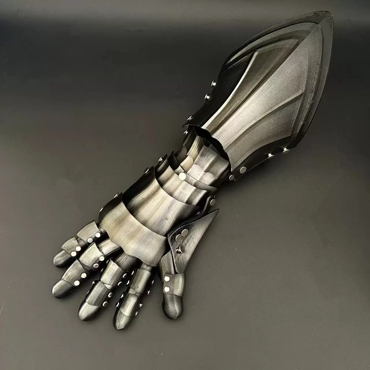 3D Printing Techwear Cyberpunk Mechanical Arm Armor Long Glove Retro Handsome Cosplay Costume Gift For Man