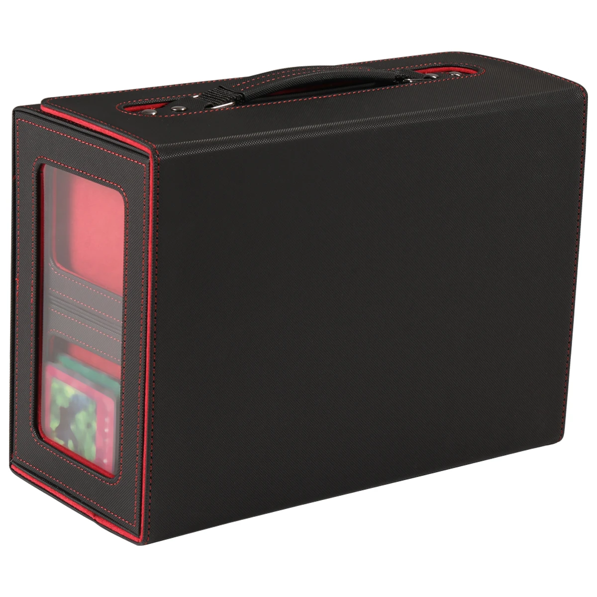 Card Box, Three Rows and Four Drawers Handheld Card Box, Multiple Colors to Choose from, Convenient for Going out and Storage