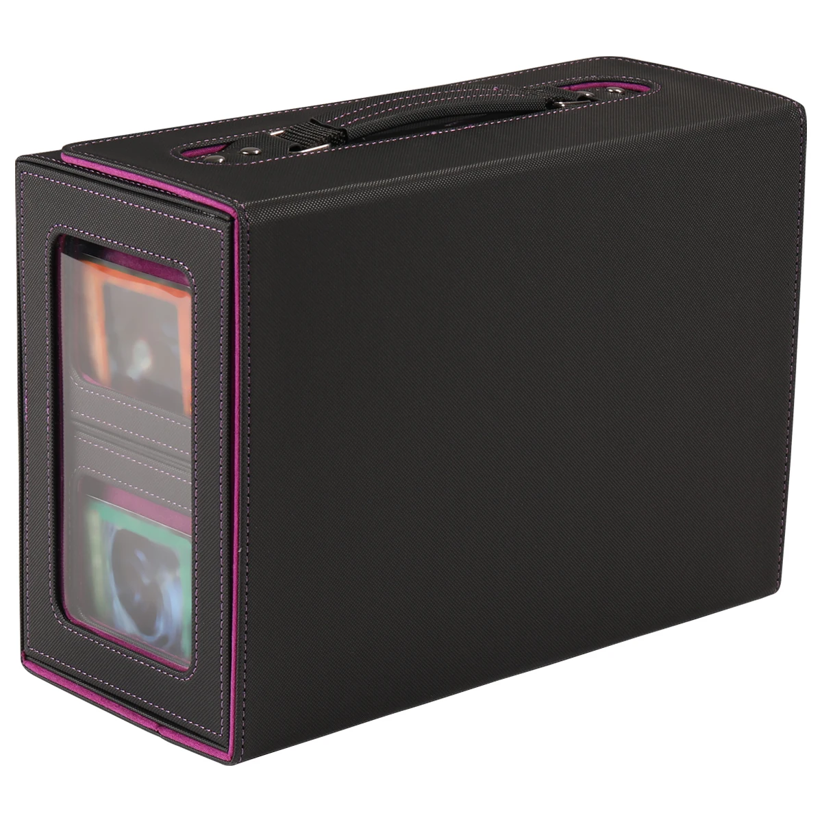 Card Box, Three Rows and Four Drawers Handheld Card Box, Multiple Colors to Choose from, Convenient for Going out and Storage