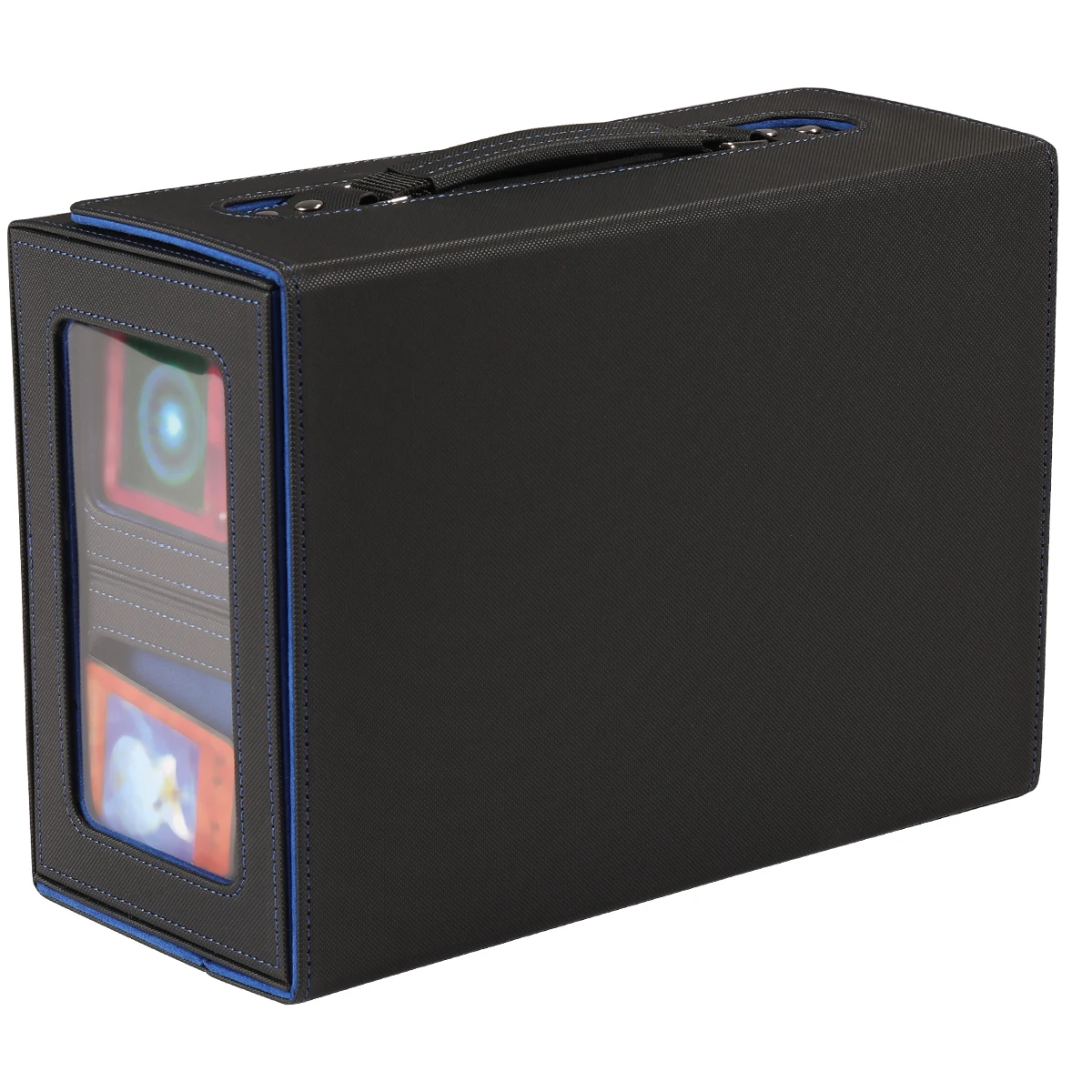 Card Box, Three Rows and Four Drawers Handheld Card Box, Multiple Colors to Choose from, Convenient for Going out and Storage