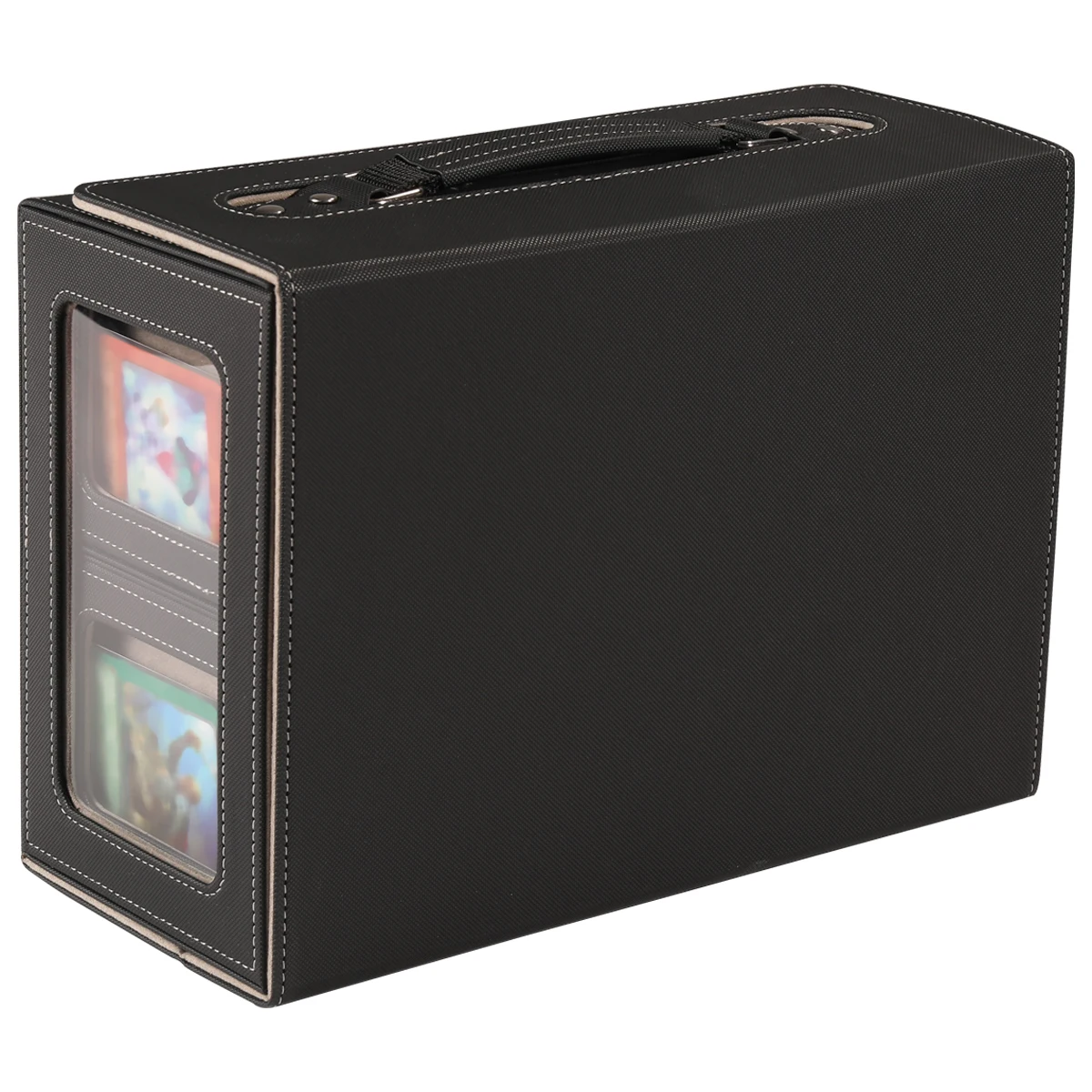 Card Box, Three Rows and Four Drawers Handheld Card Box, Multiple Colors to Choose from, Convenient for Going out and Storage