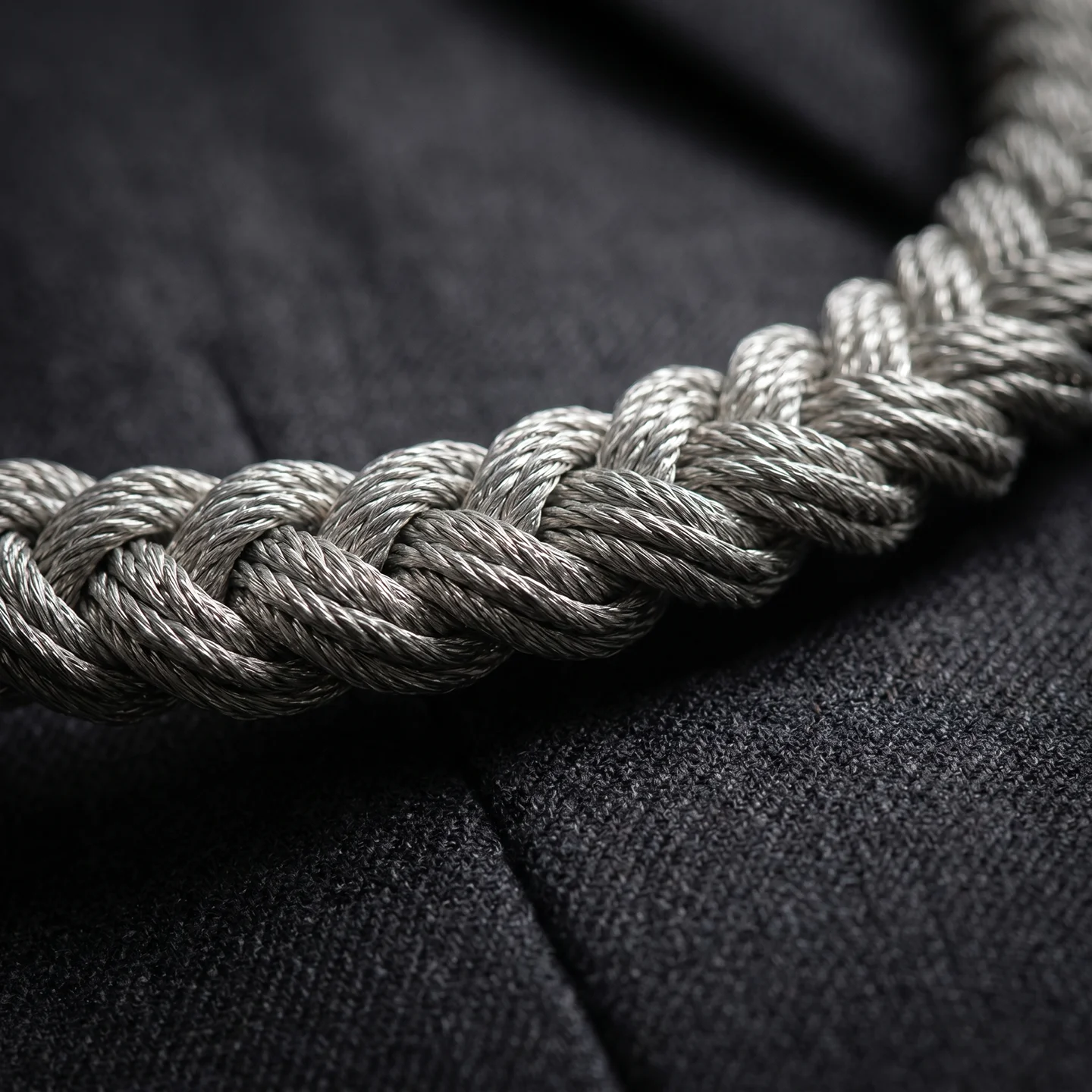 Handmade Silver Shoulder Epaulettes & Metallic Aiguillette for Formal Dress, Guard Uniform, Film Collection